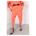 Oranžové trojštvrťové elegantné nohavice