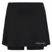 Head Club Basic Skirt Women Black Tenisová sukňa