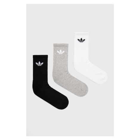 Ponožky adidas Originals (3-pack) HC9548-WHT/MGREY, biela farba
