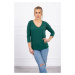 Green blouse with V-neck