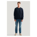 MIKINA GANT REG SHIELD C-NECK SWEAT EVENING BLUE