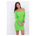 Fitted dress - ribbed light green