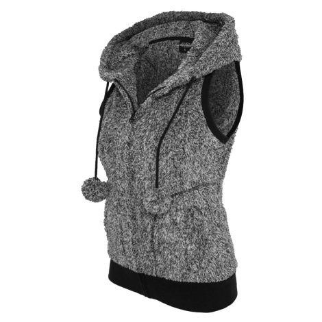 Women's vest Melange Teddy blk/wht Urban Classics