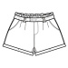 WOMEN'S SHORTS L-SH-4002 WHITE