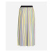 Sukňa Karl Lagerfeld Stripe Pleated Skirt Pastel Multi Stripes