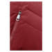 Červená dámska zimná bunda s kožušinovou podšívkou (LHD-23023)