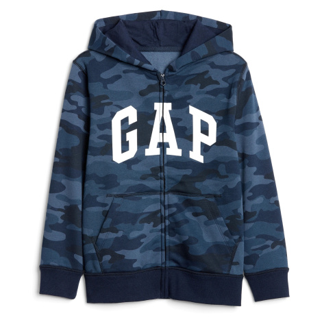 Detská mikina GAP logo fleece Tmavo modrá