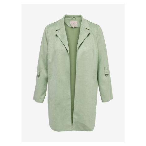 Light green lightweight coat for women in suede finish ONLY CARMAKOMA - Ladies