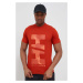 Bavlnené tričko Helly Hansen 53976-001, oranžová farba, s potlačou
