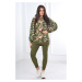 3-piece moor set of hoodies, top and leggings khaki + green