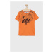 Detské tričko Hype oranžová farba, vzorované