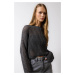 DEFACTO Regular Fit Crew Neck Crochet Sweater