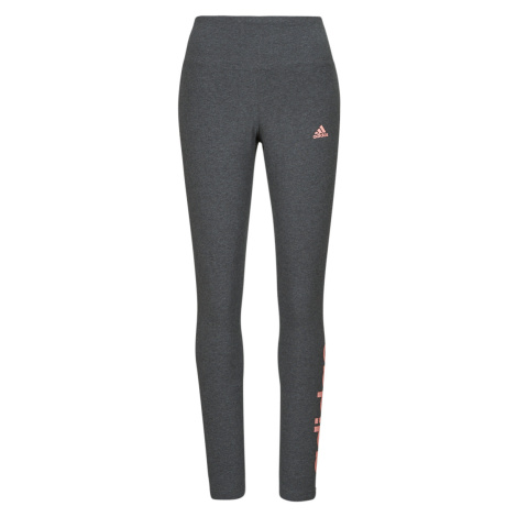 adidas  ESSENTIALS HIGH-WAISTED LOGO LEGGINGS  Legíny Šedá