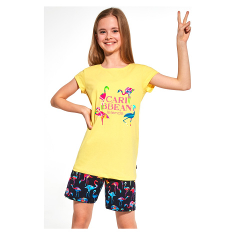 Dievčenské pyžamo Cornette Caribbean Young Girl Žltá