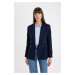 DEFACTO Oversize Wide Mold Shirt Collar Buttoned Basic Plain Blazer Jacket