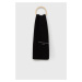 Bavlnený šál Tommy Hilfiger čierna farba, jednofarebný