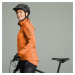 Dámska zimná bunda na horskú cyklistiku oranžová