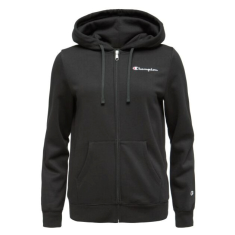 Champion HOODED FULL ZIP Dámska mikina, čierna, veľkosť