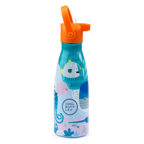 Cool Bottles Dětská nerezová termolahev Kids 3D třívrstvá 260 ml - modrá