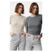 Trendyol Anthracite-Beige Double Pack Knitwear Sweater