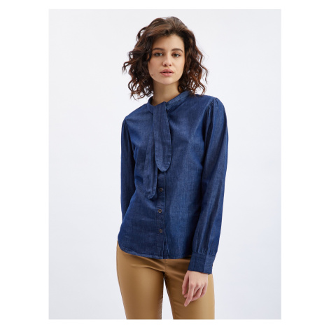 Orsay Dark blue Ladies Denim Shirt with Decorative Detail - Women
