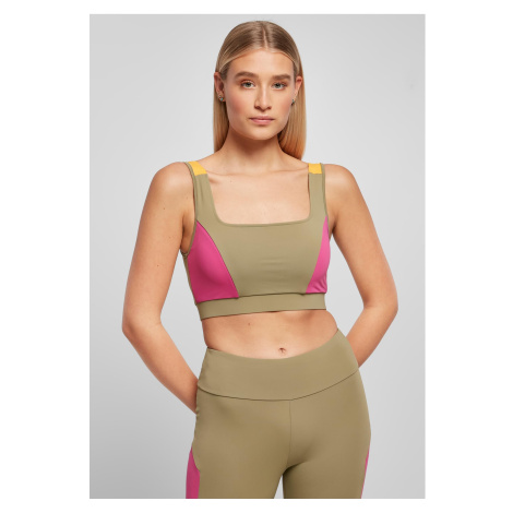 Women's bra Color Block khaki/light purple/magimango Urban Classics