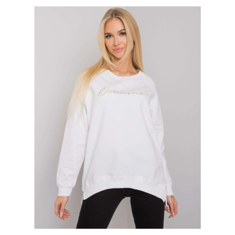 RUE PARIS Ladies White Cotton Sweatshirt