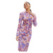 Chi Chi London Košeľové šaty  fialová / zmiešané farby
