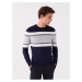 LC Waikiki Crew Neck Long Sleeve Color Block Men's Knitwear Sweater