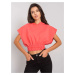 Short coral sweatshirt