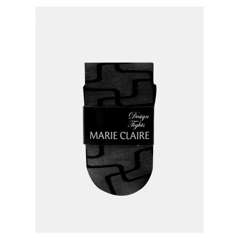 Čierne vzorované pančuchové nohavice Marie Claire