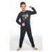 Chlapčenské pyžamo Cornette Mars - bavlna Tmavomodrá