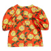 Detská bavlnená blúzka Mini Rodini oranžová farba, vzorovaná