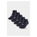 Boys' 4F High Ankle Socks 5-PACK Dark Blue