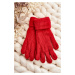 Women's smooth gloves red