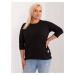 Black cotton blouse of larger size