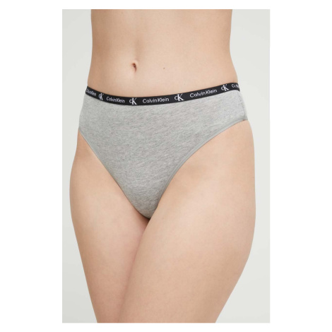 Tangá Calvin Klein Underwear 2-pak šedá farba, 000QD3990E