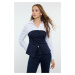 Trendyol Navy Blue Striped Strapless Vest Detailed Woven Shirt