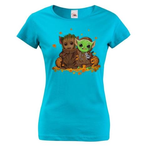 Pánské tričko Majster Yoda a Groot - ideálne pre každú fanúšičku