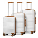 British Traveller set 3 kufrov - 42L, 72L, 111L - biely