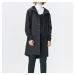 Čierny vodeodolný kabát Long Jacket