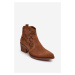 Suede Openwork D&A Camel Cowboy Boots