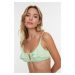 Trendyol Mint Ruffle V-Wire detail bikín top