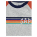 Baby tričko GAP Logo arch raglan tee Šedá