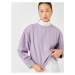 Koton Crop Sweatshirt Knitted Pattern Long Sleeve