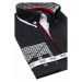 Čierna pánska elegantná košeľa s dlhými rukávmi BOLF 6857