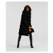 Kabát Karl Lagerfeld Quilted Long Coat Čierna