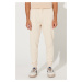 ALTINYILDIZ CLASSICS Men's Beige Standard Fit Normal Cut 100% Cotton Pocket Comfortable Sweatpan
