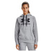 SIVÁ MIKINA UNDER ARMOUR RIVAL FLEECE LOGO HOODIE 1356318-035