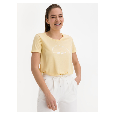 Yellow T-shirt with Roxy print - Women